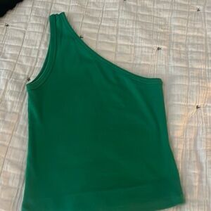 Like new! Pilcro One-Shoulder Tank Top//green XXS